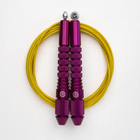 Corde à sauter Amethyste avec câble enrobé jaune