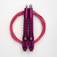 Corde à sauter Amethyste avec câble enrobé rose