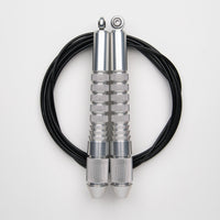 Corde à sauter argent avec câble enrobé noir