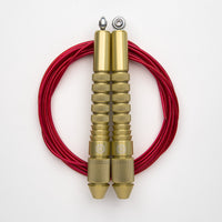 Corde à sauter or avec câble enrobé rouge