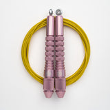 Corde à sauter Rose Gold avec câble enrobé jaune