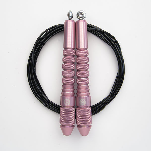 Corde à sauter Rose Gold avec câble enrobé noir