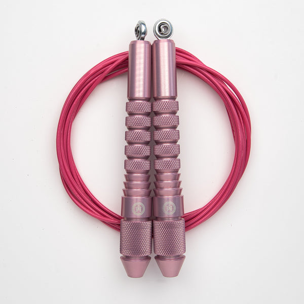 Corde à sauter Rose Gold avec câble enrobé rose