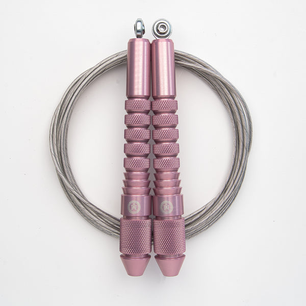 Corde à sauter Rose Gold avec câble enrobé clair 