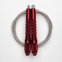 Corde à sauter Rouge Rubis avec câble enrobé clair