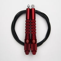 Corde à sauter Rouge Rubis avec câble enrobé noir