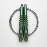 Corde à sauter verte avec câble en inox