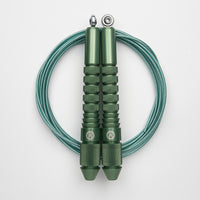 Corde à sauter verte avec câble enrobé vert